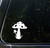 CCI Creative Concept Ideas Mushroom Decal Vinyl Sticker|Cars Trucks Vans Walls Laptop| White |5.5 x 4.75 in|CCI903