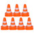 NUOBESTY Traffic Signs for Kids 7Pcs Mini Plastic Traffic Cones Training Roadblock Cones Mini Orange Cones for Multipurpose Construction Theme Party Sports Activity Cones- Orange Small Cones