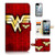 ( For iPhone 5 5S / iPhone SE ) Flip Wallet Case Cover and Screen Protector Bundle A0989 Wonder Woman