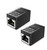 RJ45 Coupler, Shielded Ethernet Coupler, Cat7 Inline LAN Coupler 8P8C Ethernet Extender Adapter Ideal for Extending The Ethernet Cables Female to Female Connector (2Pack-Cat7-Black)