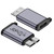 CY Adapter USB-C USB 3.1 Type C Female to Micro USB 3.0 Male Data Adapter 10Gbps Data Power with Chain for Laptop SSD Disk
