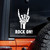 Sticky Bomb Rock On Skeleton Hand Rock Decal Vinyl Stickers Cars Vans Trucks Walls Laptop Doors Windows Skateboard Tablet White Not Printed 5.5x3.5