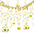 Gold 30th Birthday Party Decorations KIT - Cheers to 30 Years Banner, Sparkling Celebration 30 Hanging Swirls, Perfect 30 Years Old Party Supplies 30th Anniversary Decorations