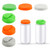 6pcs Silicone Can Lids, 2 Styles Reusable Soda Can Caps BPA-Free Silicone Can Stopper Fit for Standard Size Can Topper for Soda Saver Beer Juice Coke Cover(Gray, Green, Orange)