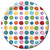 Creative Converting 8 Count Dotted Round Premium Paper Luncheon Plates, Multicolor, 8"