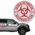 Zombie Outbreak Response Team Decal Sticker for Car Window, Laptop and More. # 555 (12" x 12", Red)