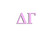 Offically Licensed Delta Gamma 6" x 3" Window Decal - Matte Pink