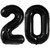 KatchOn, Giant Black 20 Balloon Number - 40 Inch | 20 Birthday Balloon for Happy 20th Birthday Decorations for Men | Black 20 Balloons, 20 Year Old Birthday Decorations | 20th Birthday Party Supplies