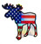 WickedGoodz American Flag Moose Holographic Vinyl Decal - Moose Bumper Sticker - for Laptops Tumblers Windows Cars Trucks Walls