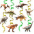 Dinosaur Party Hanging Swirls (46 Pieces) - Informative Dinosaur Cutouts with Names - Dinosaur Party Decorations, Jurassic Party, Dino Party for Boys, Dinosaur Birthday Party Supplies, Blue Orchards
