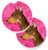 Caroline's Treasures Pink Doberman Set of 2 Cup Holder Car Coasters SS4744-PKCARC, 2.56, Multicolor
