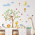 Jungle Animals Wall Decals Peel and Stick, Monkey Elephant Giraffe Tree Wall Stickers for Kids Room, Removable Wall Decor DIY Vinyl Art Murals for Bedroom Nursery Playroom Decoration (Jungle Animals)