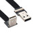 NFHK Up Angled USB 2.0 Type-A Male to Type-A Male Data Flat Slim FPC Cable 90 Degree for FPV & Disk & Scanner & Printer 200CM