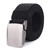Mile High Life | Nylon Web Belt | Outdoor Military Belt | TSA YKK Safe Buckle (Black Metal, 142CM)