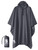 SaphiRose Hooded Rain Poncho Waterproof Raincoat Jacket for Men Women Adults(Grey