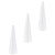 Happyyami Foam Shapes 3pcs Christmas Foam Cone for DIY Arts and Crafts 30CM White Polystyrene Cone Shapes Small Cones Christmas Tree Crafts Table Centerpiece Decor Wedding Table Decor