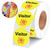 1.5 inch Visitor Stickers 500 pcs Happy Face Visitor Labels Visitor Identification Labels Stickers for Vistor Pass at School,Daycare,Hospital,Clinic,Museum,Business