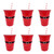 Happyyami Plastic Drinking Cups Christmas Drinking Cup 6pcs Drinking Cups Plastic Christmas Cups with 6pcs Straw Christmas Holiday Party Tableware Santa Water Bottle Water Cups Disposable