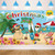 Christmas in July Banner Backdrop Decorations, Hawaii Mele Kalikimaka Christmas Backdrop Banner Beach Pool Summer Santa Background Decorations