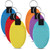 Jadive 6 Pieces Foam Floating Keychain Waterproof Oval Float Key Ring Rescue Surfing Boating Key Chain Float Key Ring for Fishing Kite Surfing Sailing and Outdoor Sports