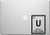 Uranium Periodic Element Science Car Tablet Art - Black Vinyl Decal for 13" Laptop
