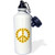 3dRose wb_44547_1"Yellow Orange Sunflowers Peace Sign" Sports Water Bottle, 21 oz, White