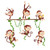 PLIGREAT Happy Monkeys Wall Stickers, Peel and Stick Wall Decals, Removable Vinyl Wall Stickers for Nursery Bedroom Living Room Home Wall Decorations Wall Art Decor Cute Animals Wall Stickers