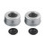 2pcs 2.72" Trailer Axle Wheel Hub and Bearing Dust Cap with Extra 2 Rubber Plugs for Most 7000 to 8000 Pound Axles Dexter Trailer Axle Dust Cap Cup Grease Cover Hub, Trailer Axle Grease Cap