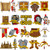 Teling 60 Pcs Armor of God Cutouts for Kids Books of The Bible Poster Religious Bulletin Board for Sunday School and Religious Classroom Decorations Children Kids Home Wall Bible Crafts Art Activities