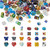 KISSITTY 120Pcs/box Handmade Millefiori Lampwork Beads Cube & Column & Heart & Butterfly 8 Styles Loose Beads Lampwork Glass Spacer Beads for Bracelet Necklace Earring Jewelry Making with Hole 1~1.4mm