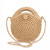 Teeya Straw Crossbody Bag Women Weave Shoulder Bag Round Summer Beach Purse and Handbags (Brown Round)