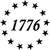 Just For Fun 5.5 x 5.5 1776 Stars Circle Vinyl Decal Amendment, USA, Patriot, Bumper Sticker, Windows, Cars, Trucks, laptops, etc