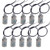 Rextin 10pcs Ceramic Standard Medimun Screw Base Socket E14 Bulb Holders With Wire for Hot Halogen Bulb (E14 B 10pcs)