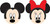 Disney Mickey Mouse Face and Minnie Mouse Face Antenna Topper