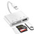Real-EL SD Card Reader for iPhone 4 in 1 SD Card Adapter Micro SD Card Reader for iPad Trail Camera Viewer Portable Memory Card Reader Plug and Play