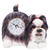 AIE GF90 Small Shin Tzu Desk Clock 6''W x 5''H with Wagging Tail