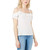 bar III Women's Cold Shoulder Short Sleeve Square Neck Top White Size Small