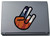 INDIGOS UG The Shocker Hand Decal Sticker Laptop Skin 297x205 mm Black Outline with Flag Chile