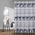 Lush Decor Llama Stripe Shower Curtain, 72" x 72", Navy