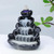 WEWAYSMILE Ceramic Waterfall Incense Burner, Backflow Incense Holder, Incense Cone Burner for Yoga Meditation and Home Decor (Lotus Leaf)