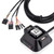 Desktop Power Button, Desktop Computer Power Switch, External PC On Off Power Button, Dual USB Ports Power & Audio Ports & PowerSupply Button Switch, Cable 1.55/5FT