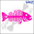 Eyecandy Decals Bone Fish 3 6" Decal Sticker HOT Pink