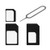Phonaro A1 Nano Sim Card Adapter, 4-in-1 Micro Sim Adapter with Eject Pin Key Retail Package for iPhone 5/5S/6/6S/Samsung