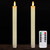 Homemory 2 Pcs Real Wax Made Flameless Taper Candles with Remote and Timer, 9.6" Ivory Battery Operated Candle Stick Flickering, Led Taper Candles with Lifelike Flame for Valentine's Day Indoor Decor