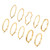 10pcs 1-2mm 18K Gold Plated Simple rings for Women Band Knuckle Stacking Midi Rings Comfort Fit (Gold, 5)