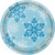 Creative Converting 8 Count Sturdy Style Round Paper Plates, 8.75', Snowflake Swirls