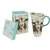 Cypress Home Myrtle Ceramic Travel Coffee Mug, 17 ounces