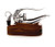 Savora 5-Piece Flight Lever Corkscrew Set with Acacia Wood Base, Silver