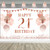 DARUNAXY 21st Birthday Party Decorations, 6x3.6ft White Rose Gold Happy 21st Birthday Banner Backdrop for Women Cheers to 21 Year Old Birthday Party Supply 21 Birthday Photography Background for Girls