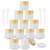 12 Pack Frosted Glass Jar Cosmetic Cream Jar Sample Jars Empty Travel Makeup Container For Cream Lotion Lip Balm Eyeshadow (10g)